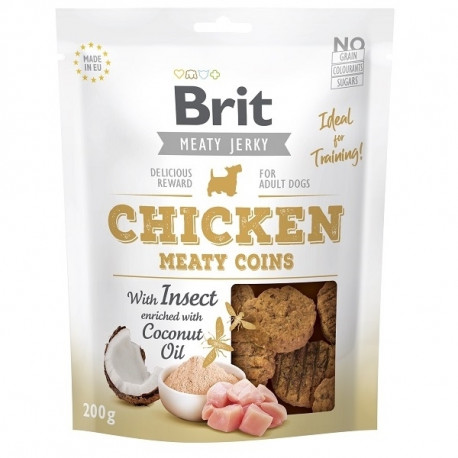 Brit Jerky Chicken with Insect Meaty Coins 80g