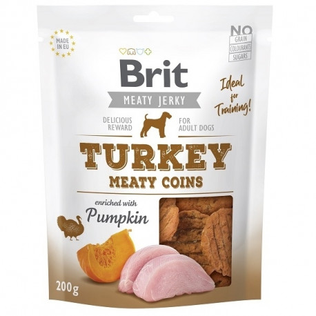 Brit Jerky Turkey Meaty Coins 80g