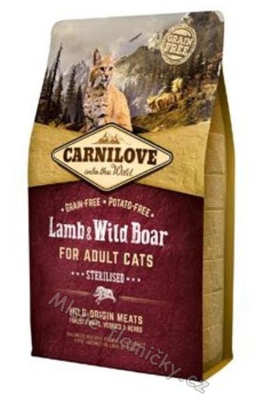 Carnilove Cat Lamb & Wild Boar Adult Sterilised 6kg