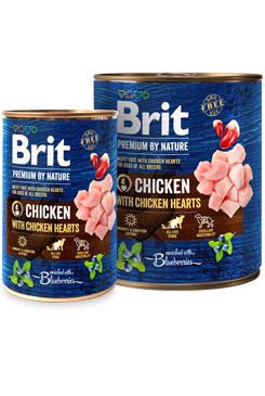 Brit Premium Dog by Nature  konz Chicken & Hearts 800g