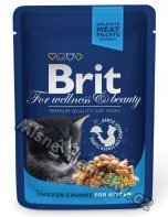 Brit Premium Cat kapsa Chicken Chunks for Kitten 100g