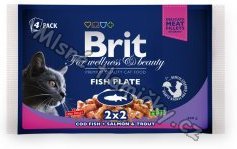 Brit Premium Cat kapsa Fish Plate 400g (4x100g)