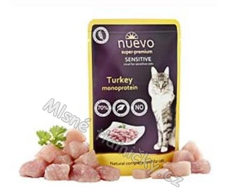 Nuevo kočka sensitive Krůtí monoprotein 85g