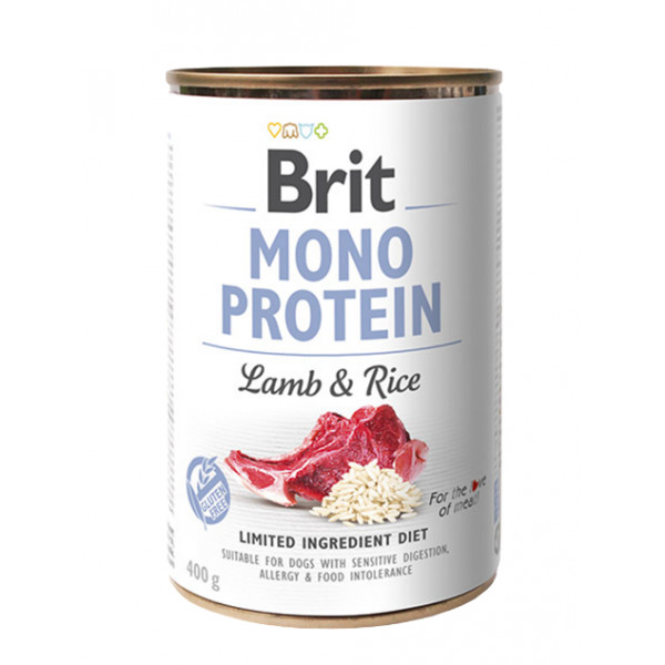 Brit Dog konz Mono Protein Lamb & Brown Rice 400g