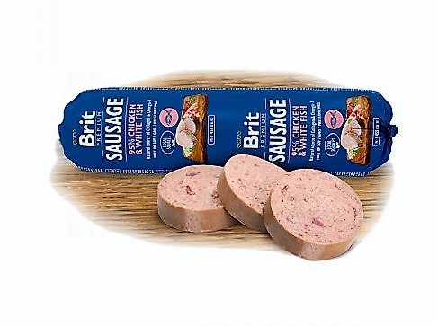 Brit Sausage Chicken & White Fish 800g