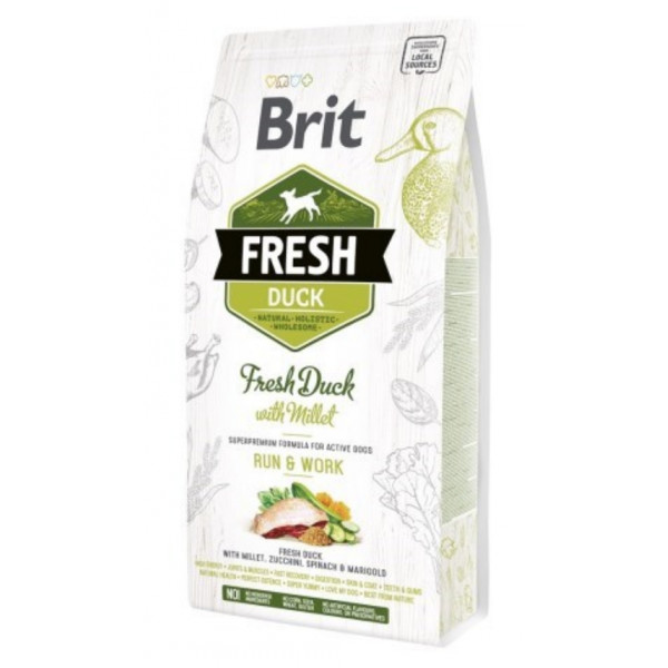 Brit Dog Fresh Duck & Millet Active Run & Work 2,5kg