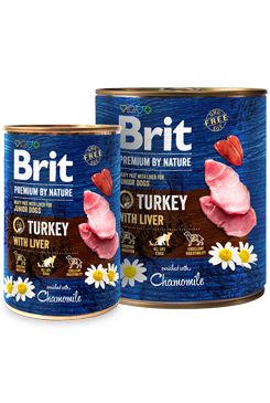 Brit Premium Dog by Nature  konz Turkey & Liver 400g