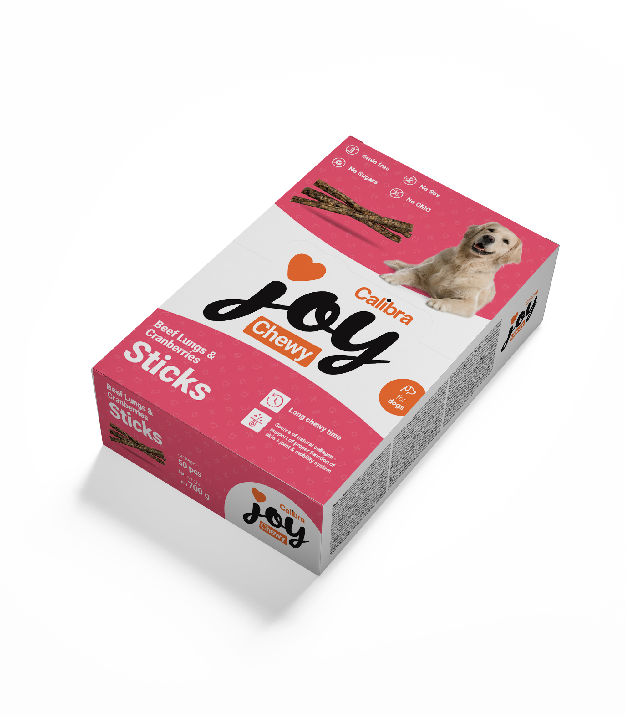 Calibra Joy Dog Chewy Beef Lungs&Cranber. Sticks 700g