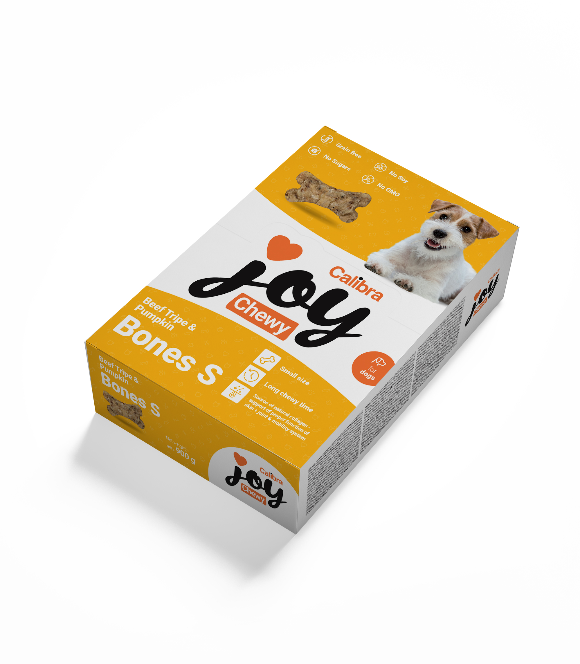 Calibra Joy Dog Chewy Beef Tripe & Pumpk. Bones S 900g