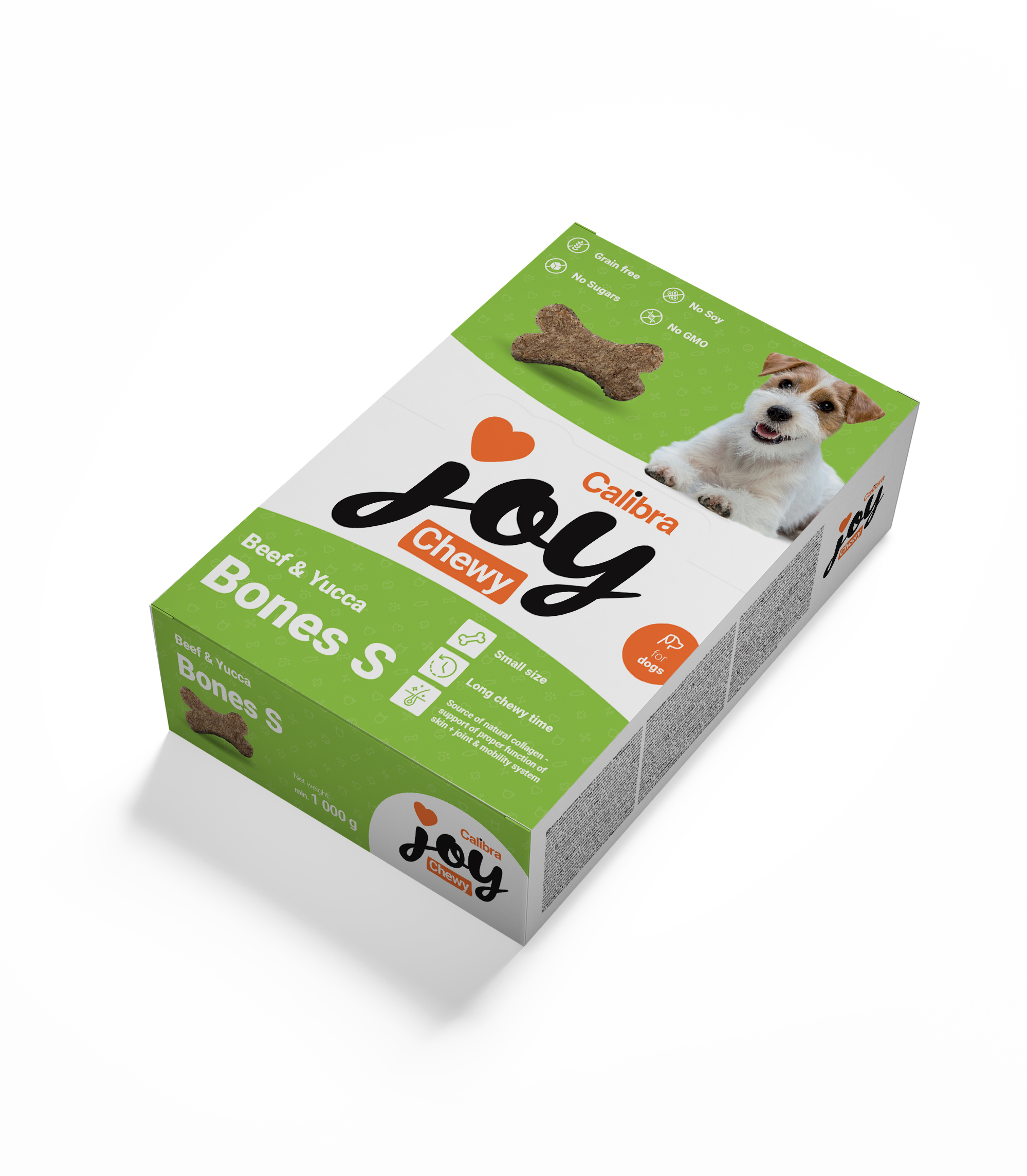 Calibra Joy Dog Chewy Beef & Yucca Bones S 1000g