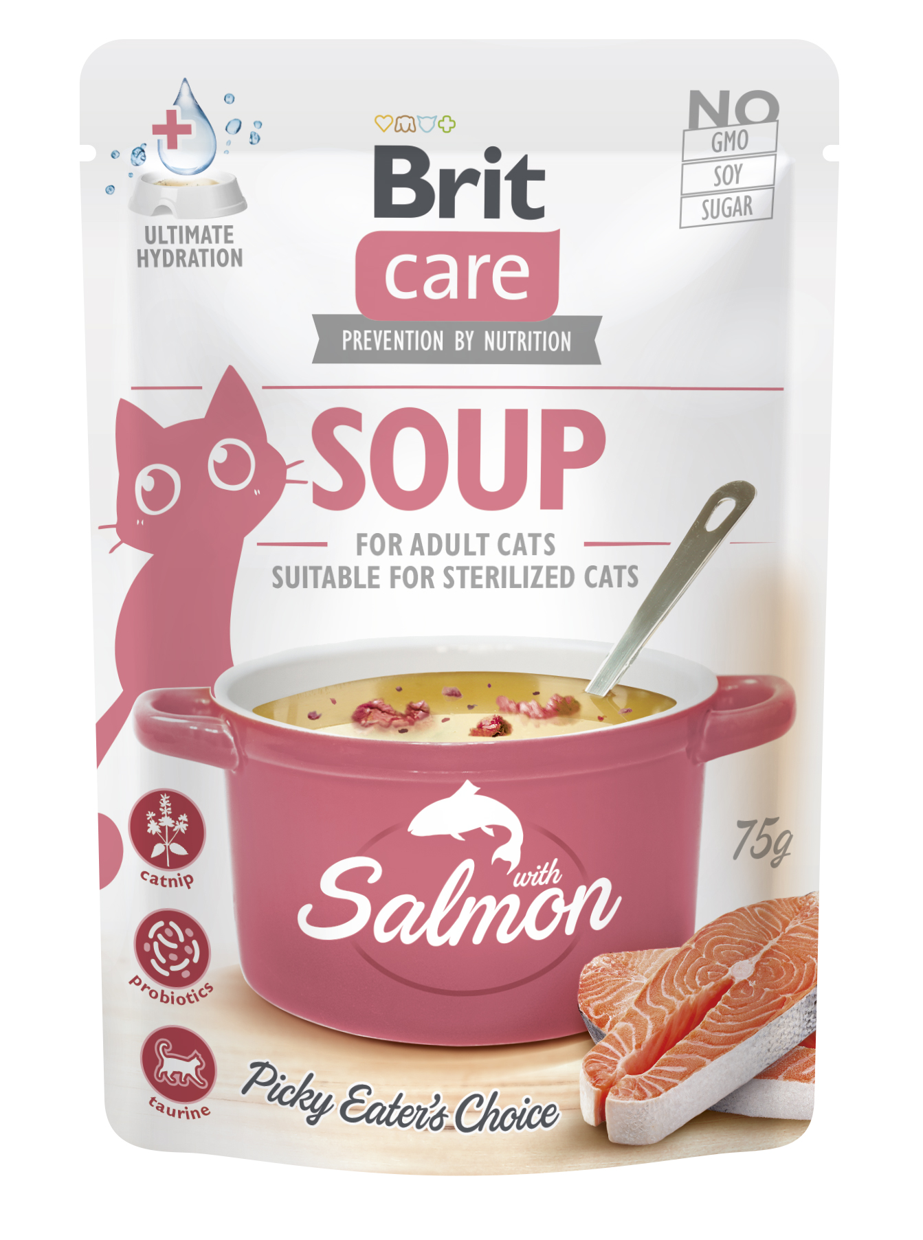 Brit Care Cat Soup with Salmon 75g