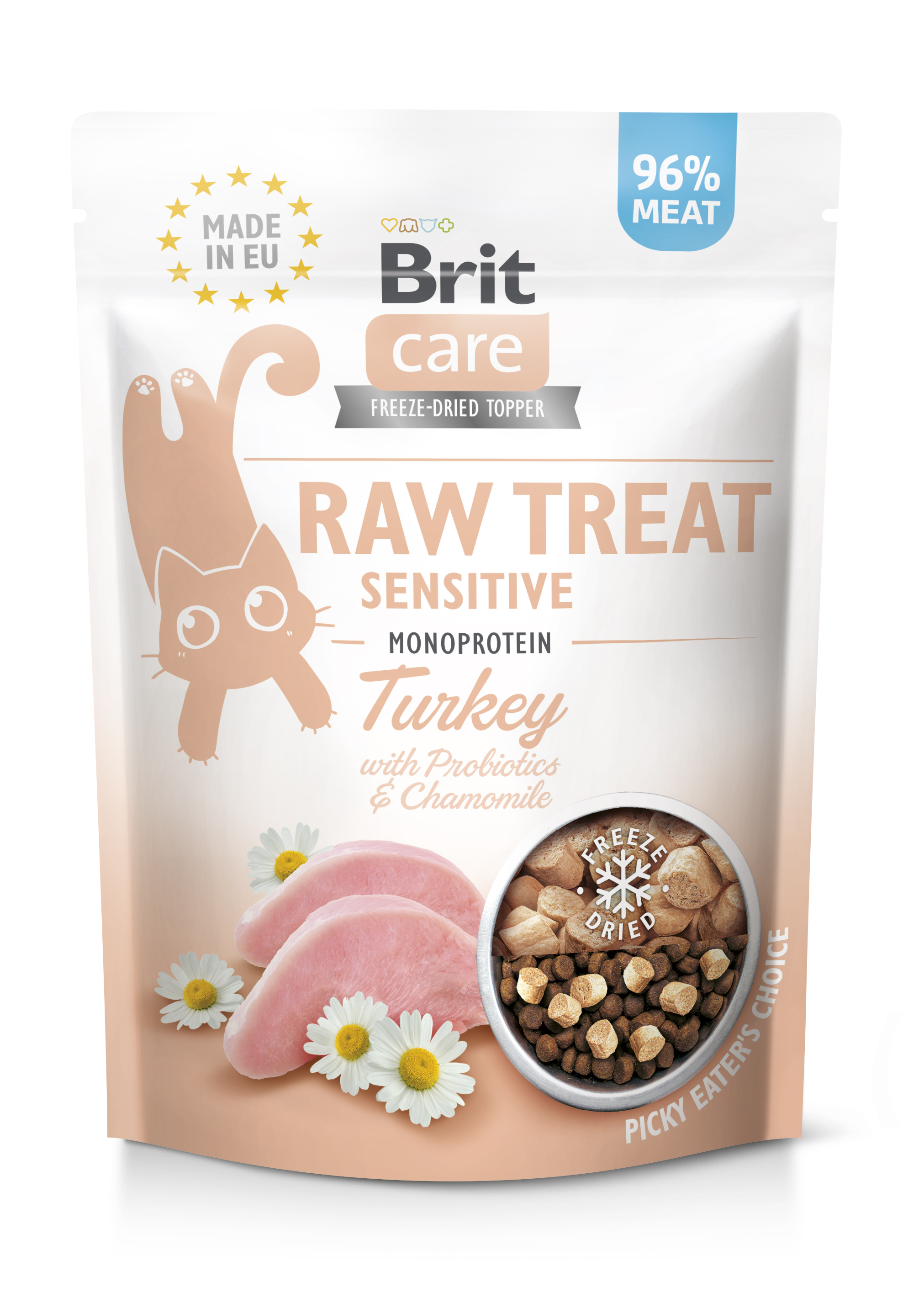Brit Raw Treat Cat Sensitive, Turkey 40g