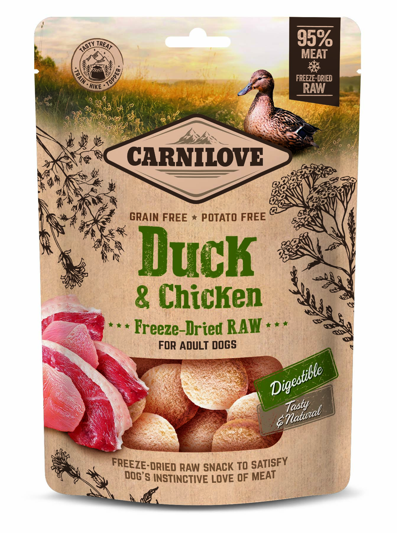 Carnilove Raw Freeze-Dried Snacks Duck&Chicken 60g
