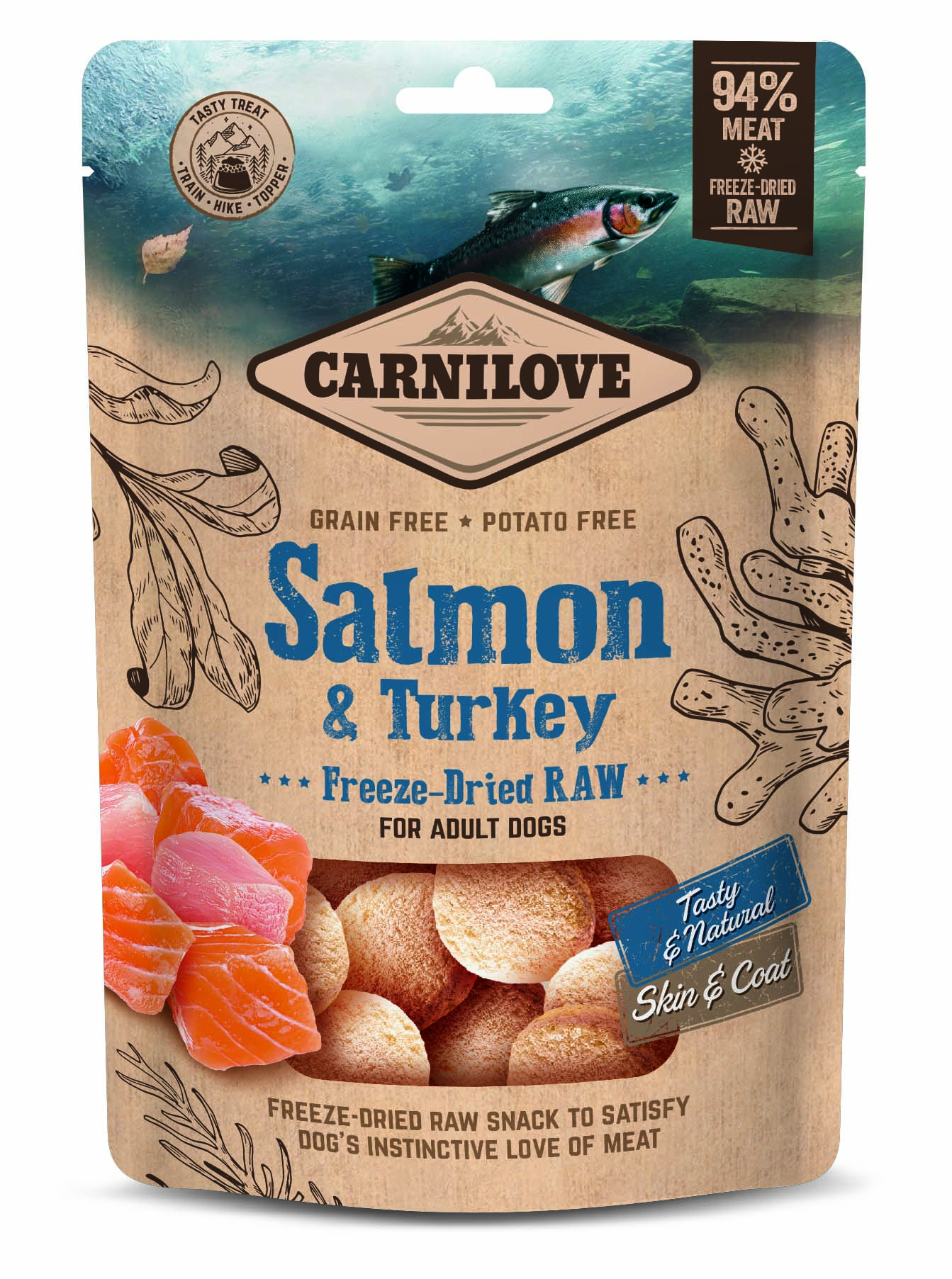 Carnilove Raw Freeze-Dried Snacks Salmon&Turkey 60g