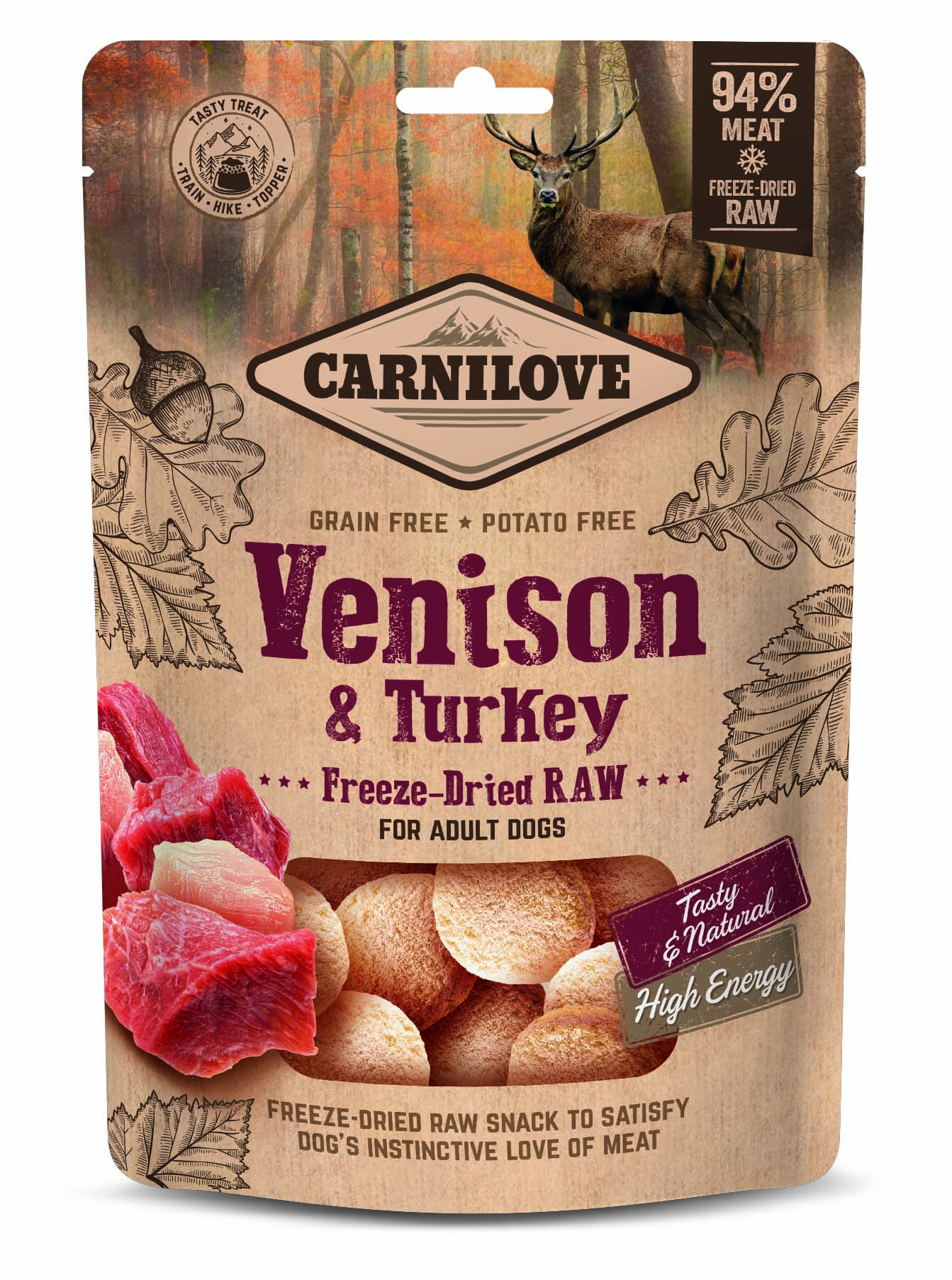 Carnilove Raw Freeze-Dried Snacks Venison&Turkey 60g