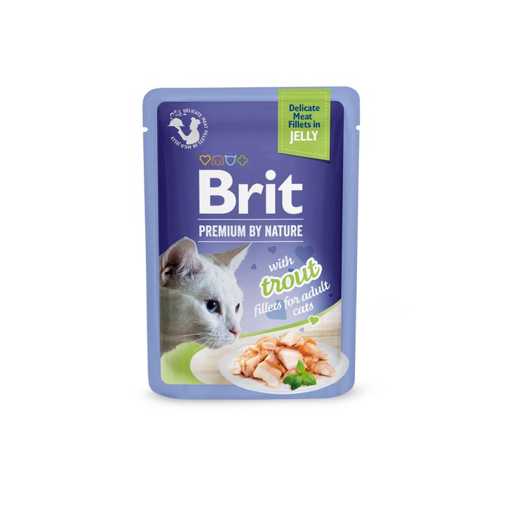 Brit Premium Cat D Fillets in Jelly with Trout 85g