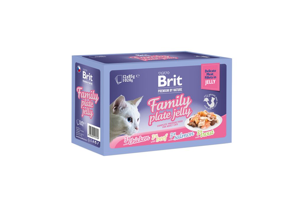 Brit Premium Cat D Fillets in Jelly Family Plate 1020g
