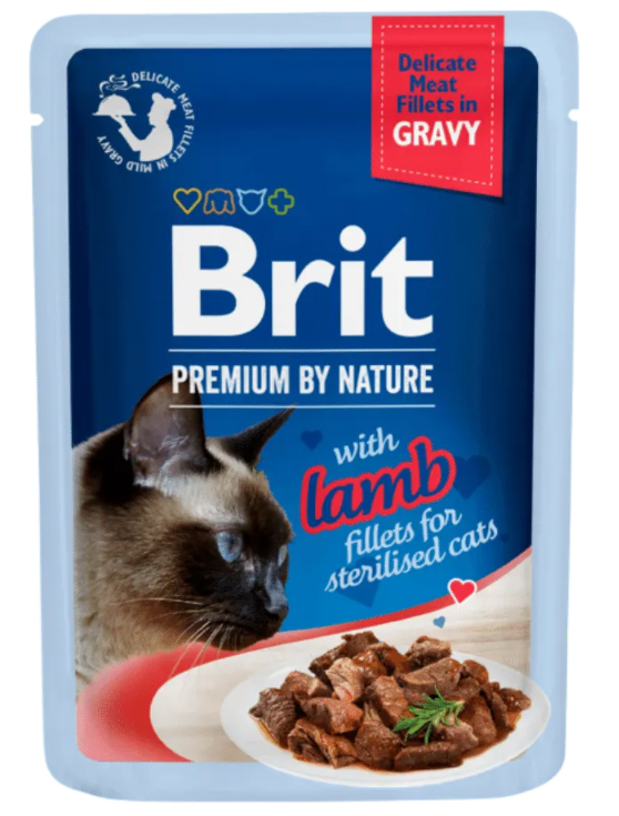 Brit Premium Cat D Fillets Gravy Lamb Sterilised 85g