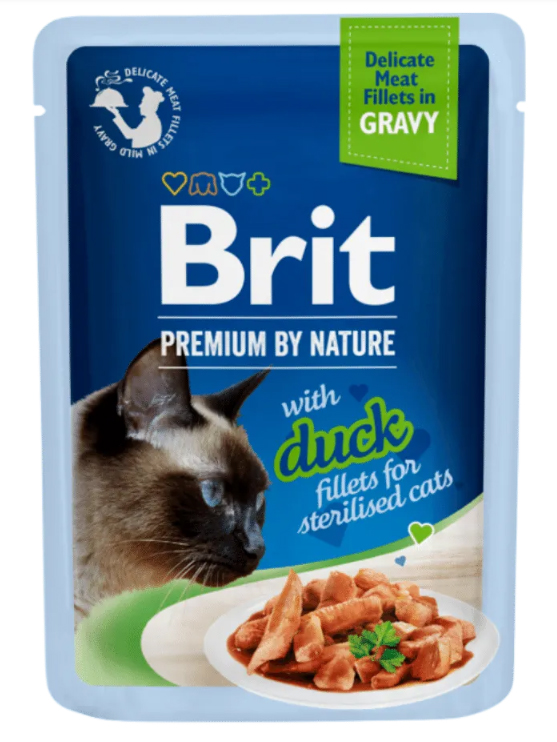 Brit Premium Cat D Fillets Gravy Duck Sterilised 85g
