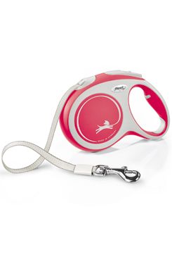 Vodítko FLEXI Comfort L pásek 8m/50kg červená