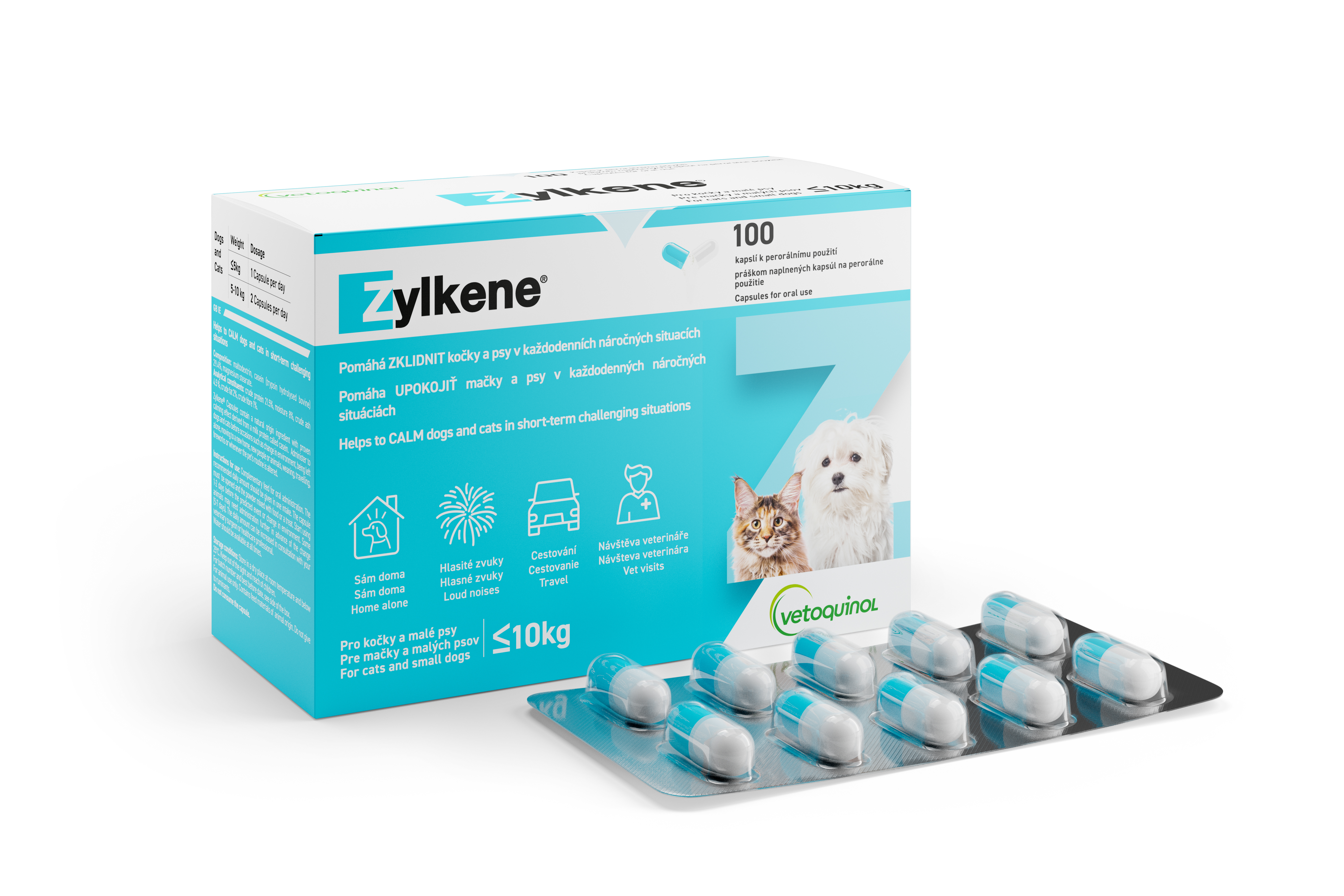 Zylkene 75mg pro kočky a malé psy do 10 kg 100 kapslí