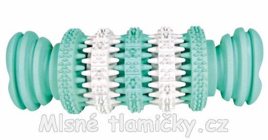Dentafun Hračka pes Kost s mátou Zeleno/Bílá 11cm TR