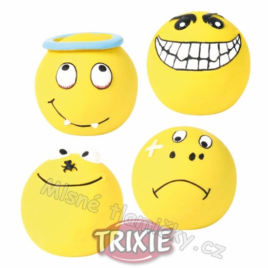 Hračka pes Smajlík žlutý 6cm TR