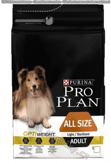 ProPlan Dog All Size Adult Light/Sterilised 3kg