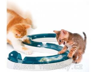 Hračka kočka Koulodráha s míčkem CAT IT plast